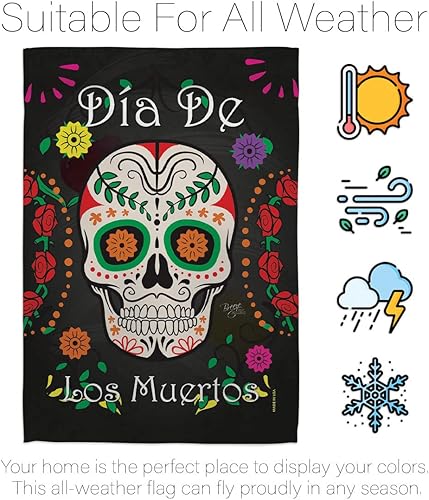 Miniatura 8 de Dia De Los Muertos Decoraciones para el Hogar Día de Muertos Bandera Regalo Banderas Mexicana Banner Otoño Puerta Frontal Tapiz de Otoño Tapiz de