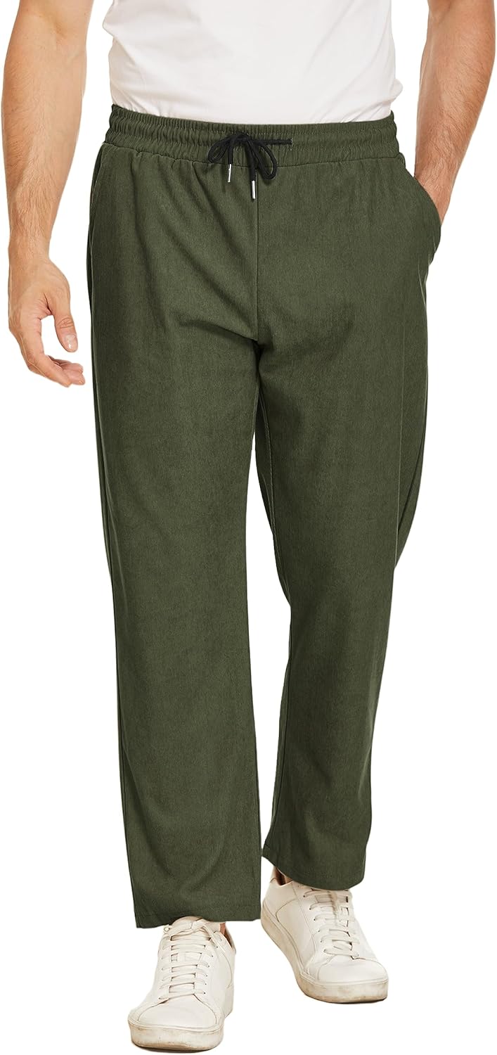 COOFANDY Men's Stretchy Corduroy Casual Pants with Zimbabwe Ubuy