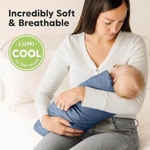 Miniatura 6 de KeaBabies Portabebés y paquete de 4 mantas de muselina para bebés, niños y niñas, todo en 1 original transpirable para bebé, manto portabebés manos