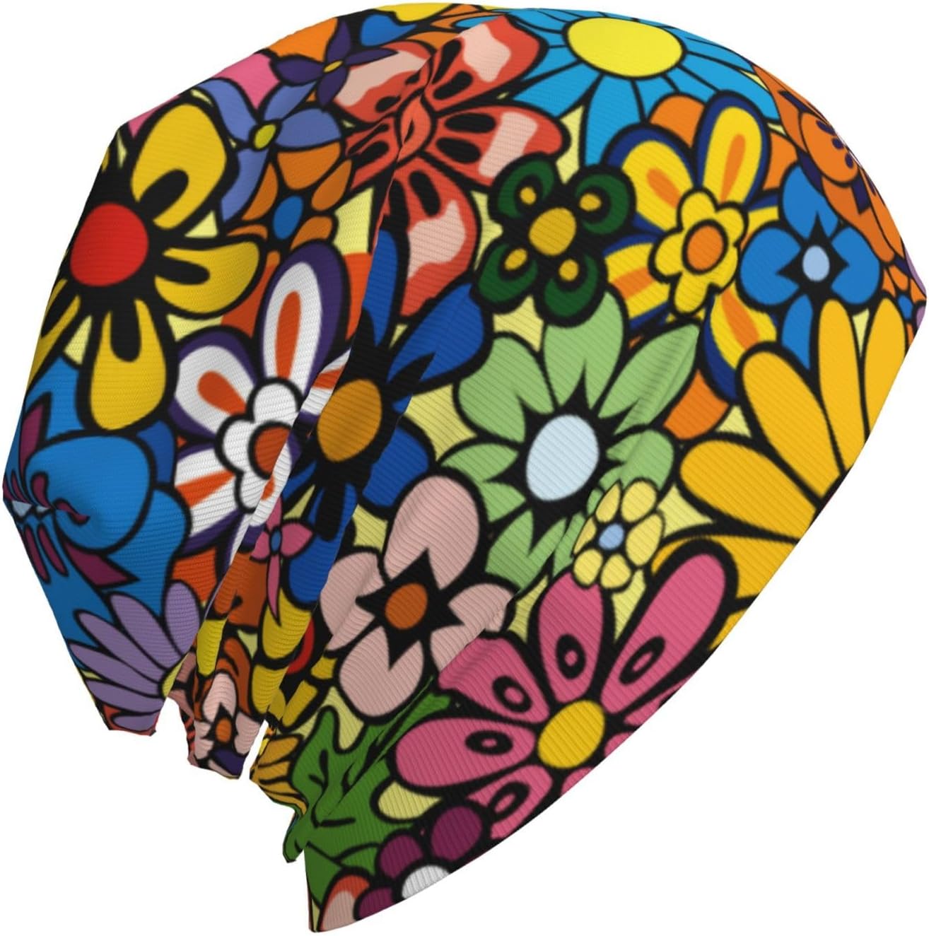 Print Slouchy Beanie Chemo Knit Casual Hat Cancer Headwear Knitted Hats Thin Skull Cap for Men Women