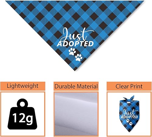 Miniatura 3 de Just Adopted Bandana para perro Adopt Me Bandana divertida bandana para cachorro, bandana triangular, baberos, bufanda, accesorios para perros