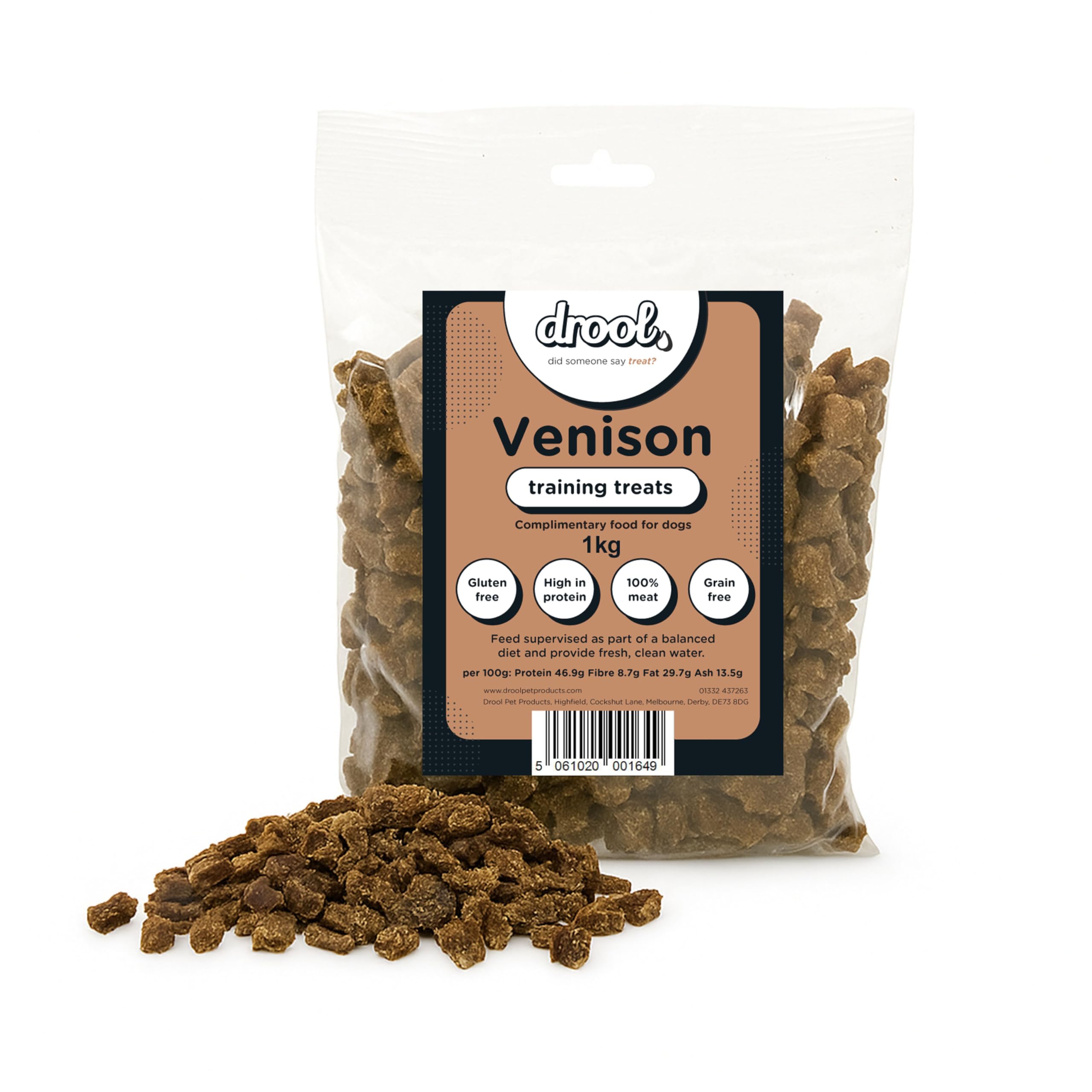 Drool Training Treats - Venison - 1kg (1kg, Venison)