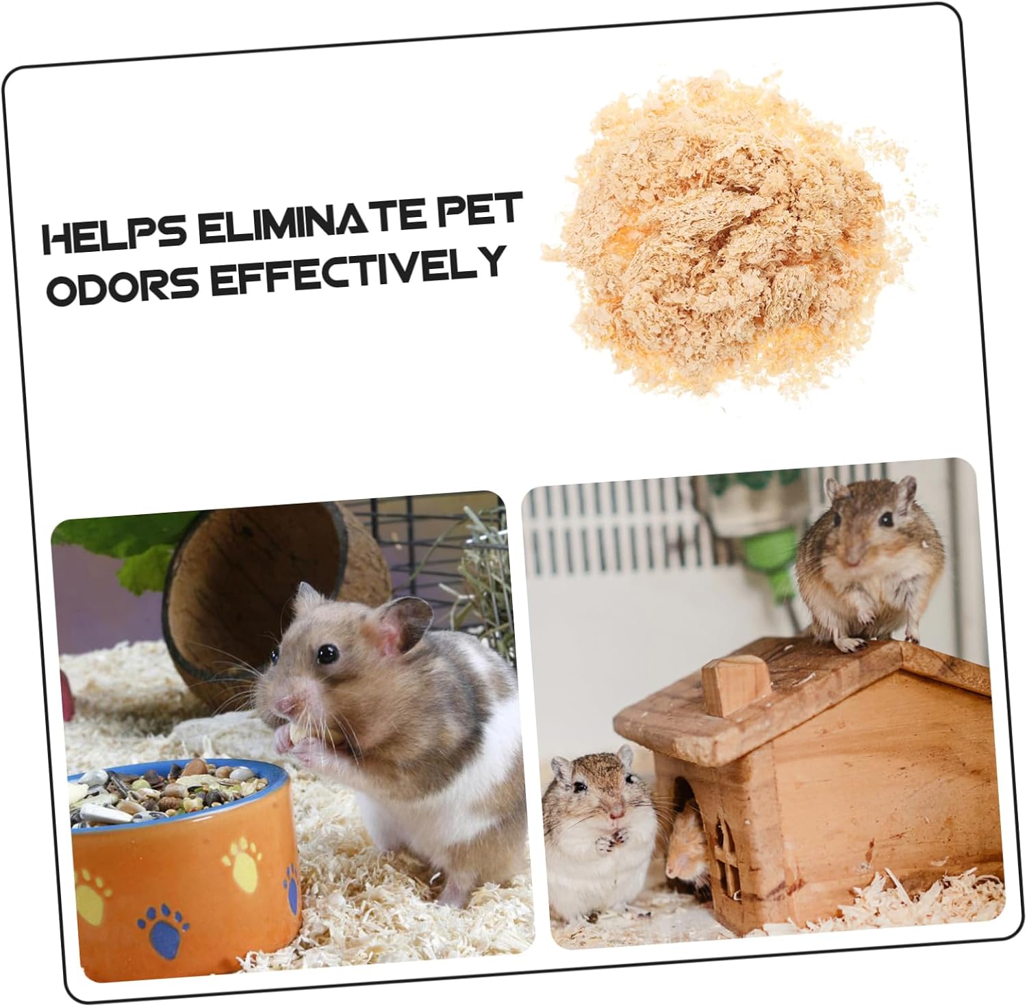Yardwe Hamster Bedding Shavings 500g Birch Wood Litter for Small Animals Rabbit Guinea Pig Cage Padding Comfortable PET Bedding Supplies