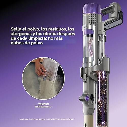 Miniatura 4 de Shark Aspiradora inalámbrica con filtro HEPA, PowerDetect Clean & Empty, potente succión, sistema de vacío automático, recogida de pelo de mascotas,