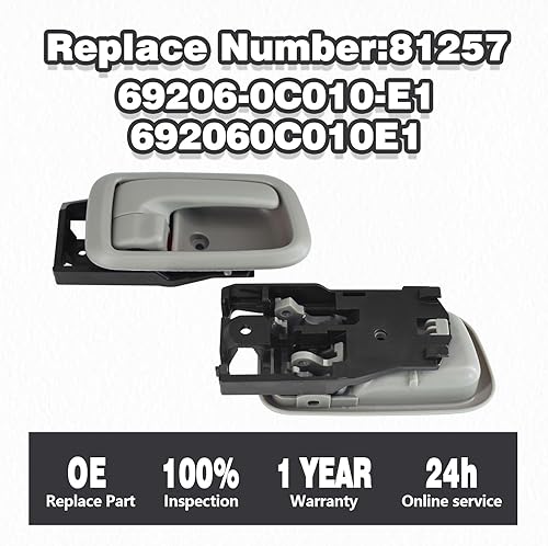 Miniatura 3 de CULMKARI 1 par de manijas de puerta interior delantera con bisel para Toyota Tundra 2000-2006 delantero izquierdo conductor derecho pasajero