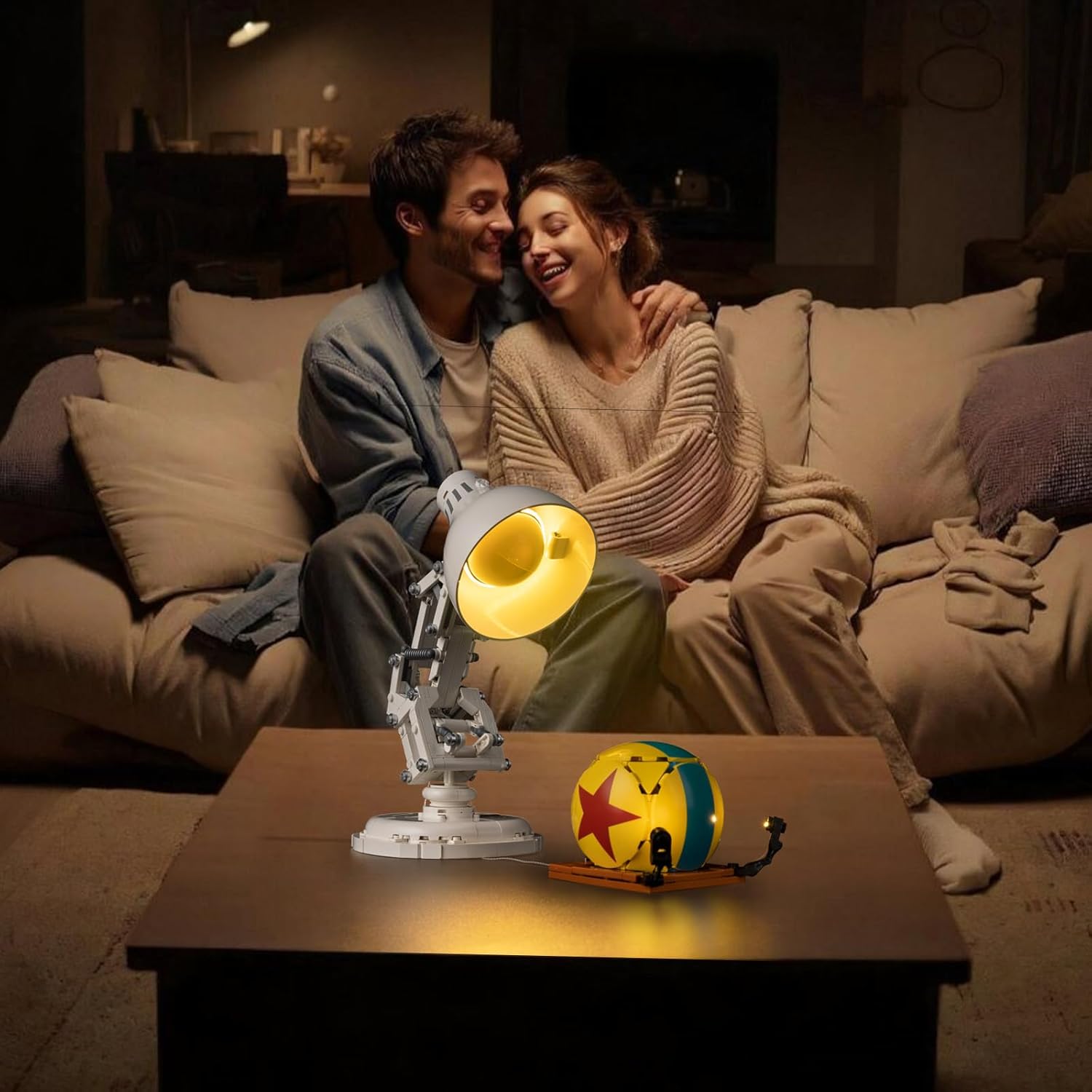Nitemode LED Light Kits Compatible with Lego Pixar Luxo Jr. Lamp 21357, Perfect for Enhancing The Effects of Your Building Block Kits,NO Models(IR Touch-Free Sound Version)