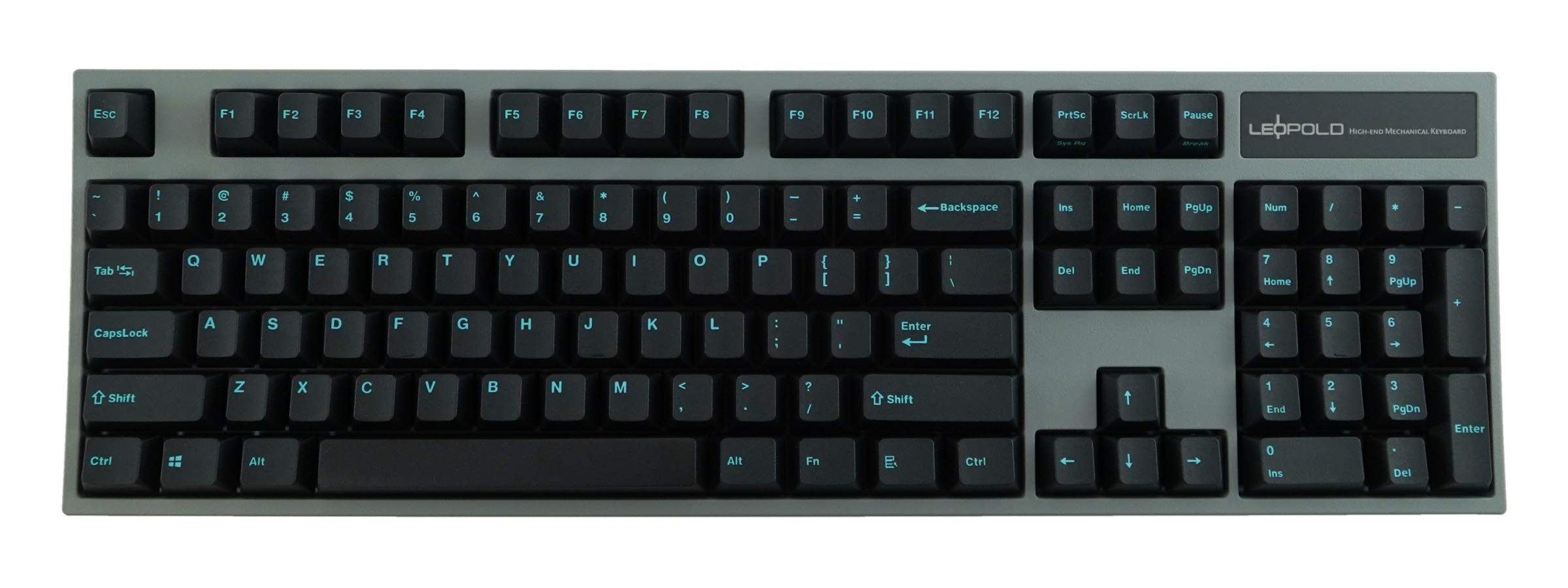 Teclado mecânico Leopold FC900R Charcoal Blue PD Double Shot PBT