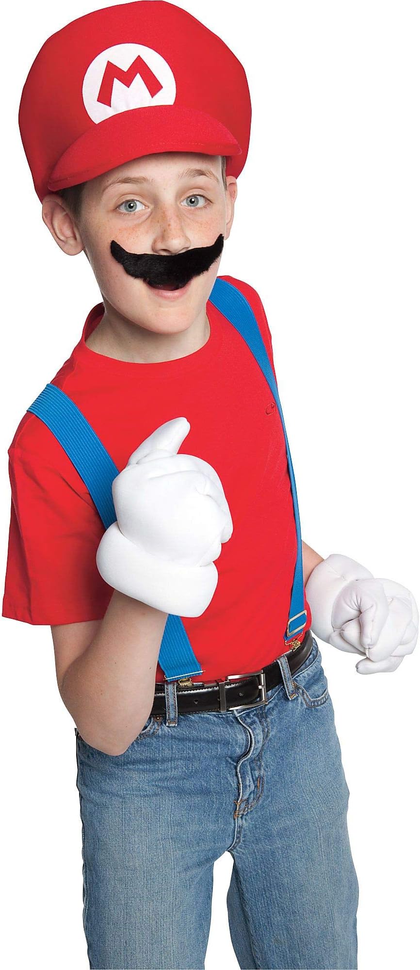 Disguise Nintendo Super Mario Brothers Mario Child Hat and Mustache, One Size Child