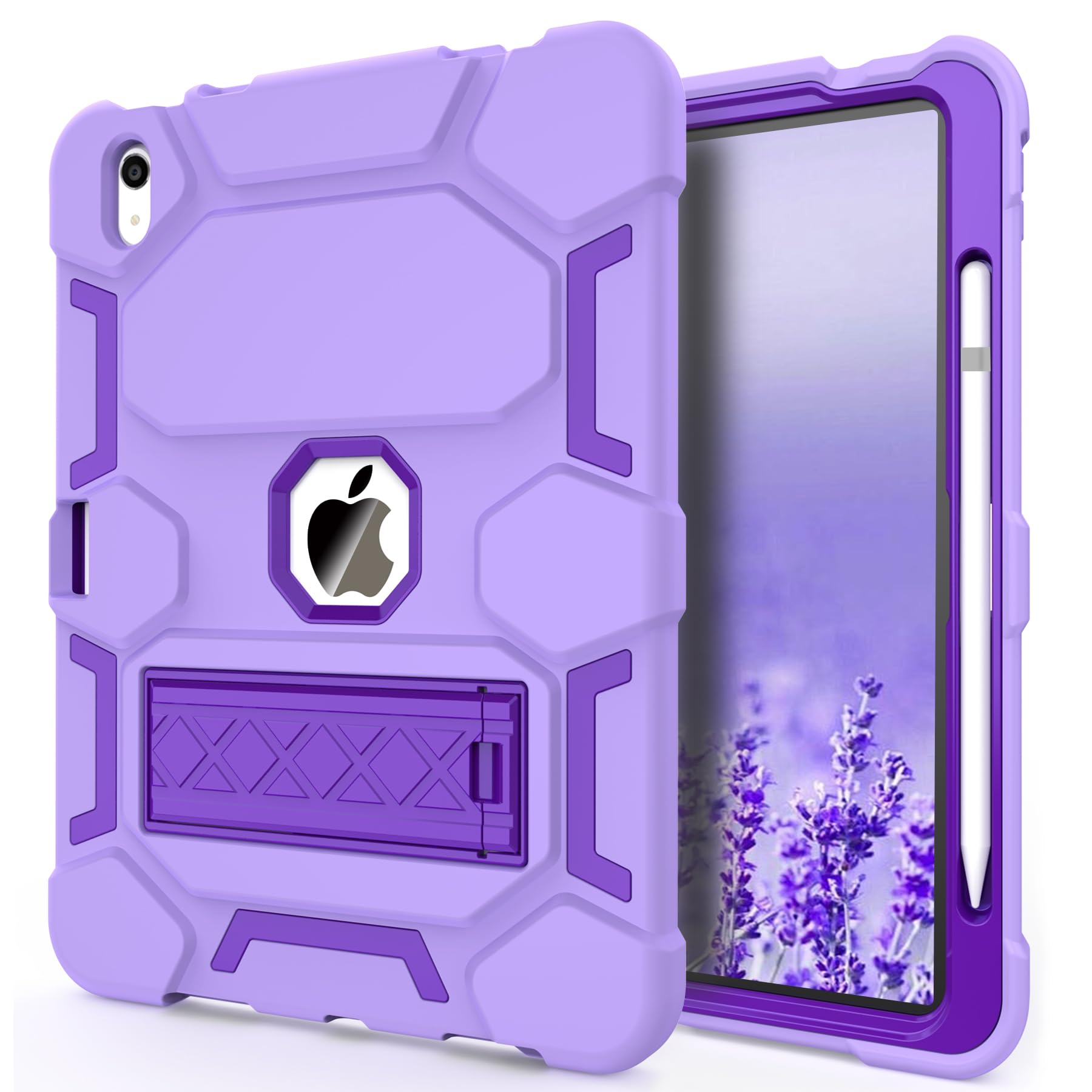 CCMAO Case for iPad (A16) 11th/10th Generation(2025/2022), iPad 10th Case with Kickstand & Pencil Holder, Heavy Duty Shockproof Hybrid Three Layer