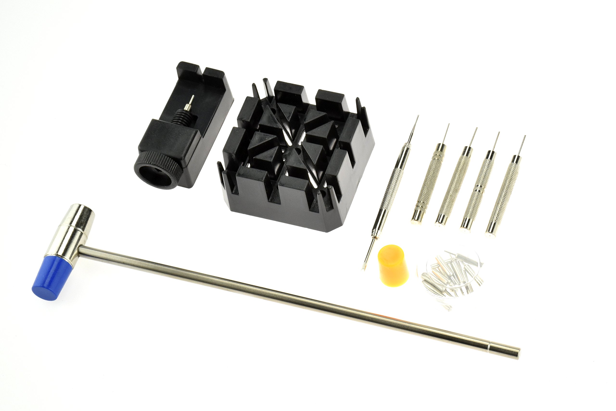 SESE 21-Piece Professional Watch Repair Kit with Hammer, Pin Punches, Link Remover, and Spring Bar Tool - JT6216