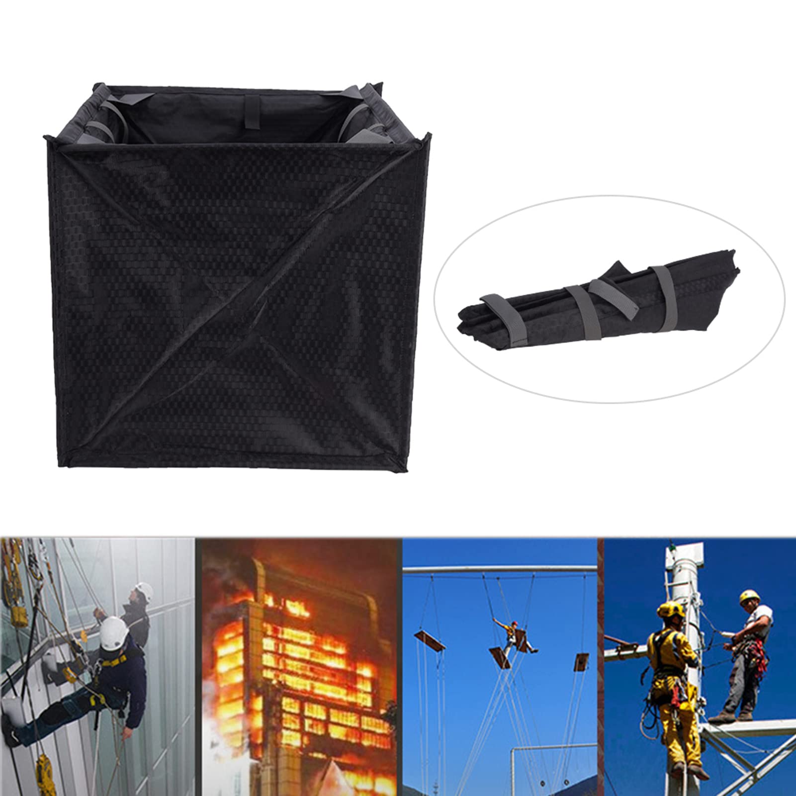 flexman Climbing Rope Bags, Folding Climbing Rope Storage Basket Nylon Sling Cord Deploy Rope Storage Bag for Tree Climbing Movement Rock Climbing Expedition