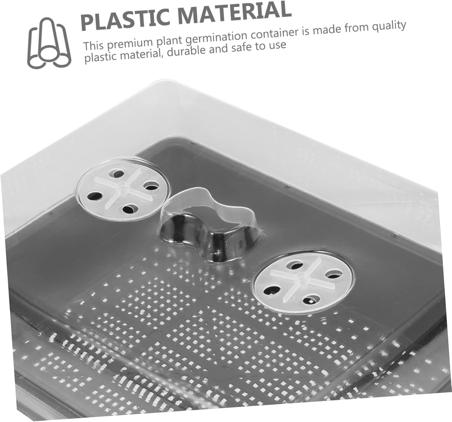 5Sets Plant Germination Starter Tray with High and Low Covers Durable Greenhouse Boxes for Growing Flowers Vegetables Saplings for Cucumbers Tomatoes