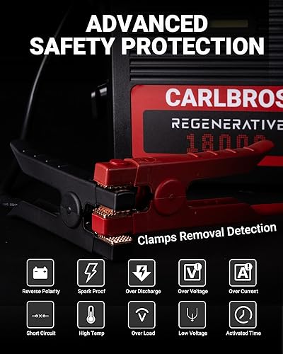 Miniatura 4 de CB40 Arrancador de alta resistencia, recarga rápida 40S, batería de 18000A 1224 voltios para motores de gas y diésel de hasta 32 L, caja de arranque