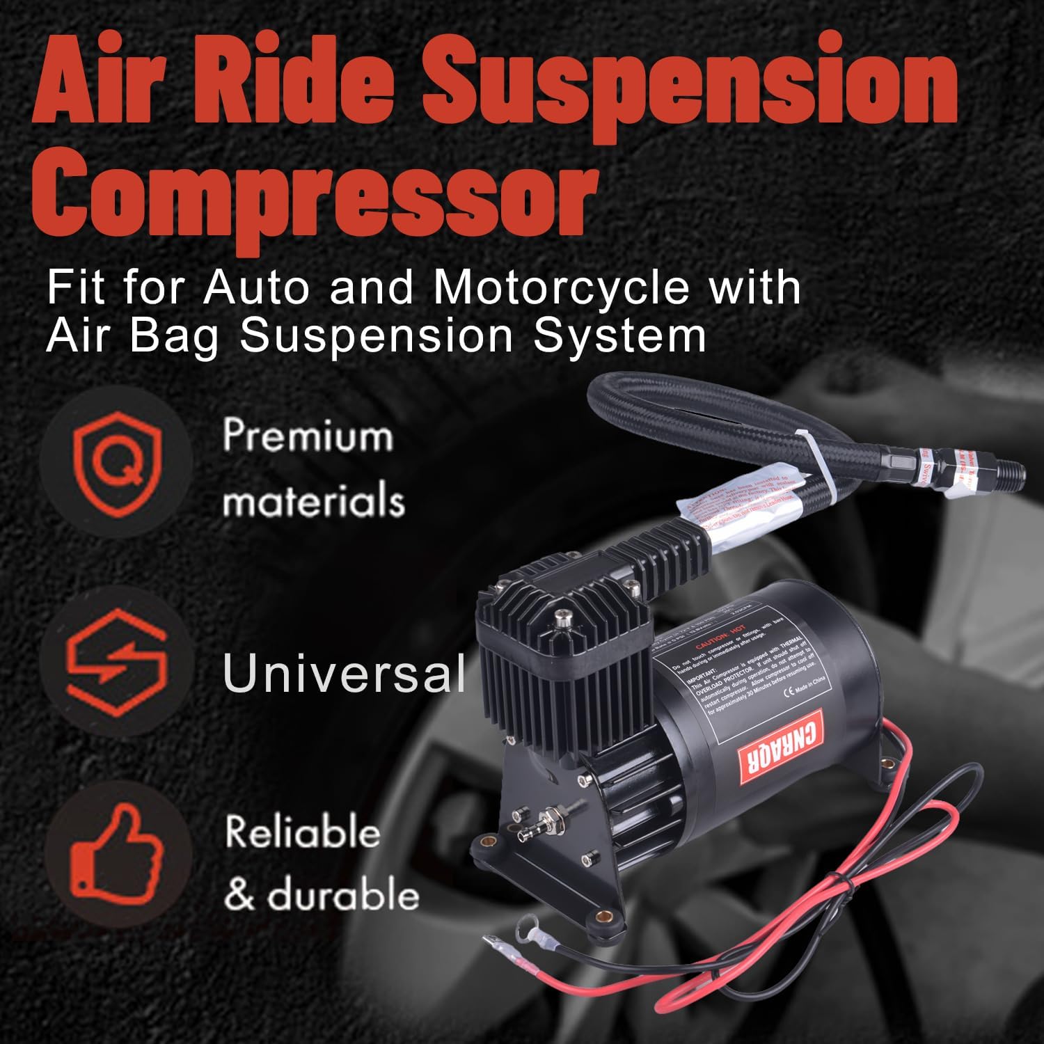 150PSI Mini Air Ride Suspension Compressor/Heavy Duty Air Train Horn Compressors 1/4NPT 12V for Car Horns/Pneumatic Suspension Systems/Pneumatic Tools/Car Tires/Motorcycle Tires Portable
