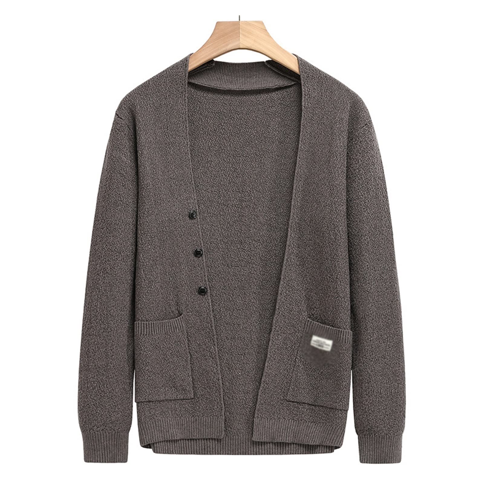 Veste en tricot chaud pour homme manteau léger à boutons pour l'automne