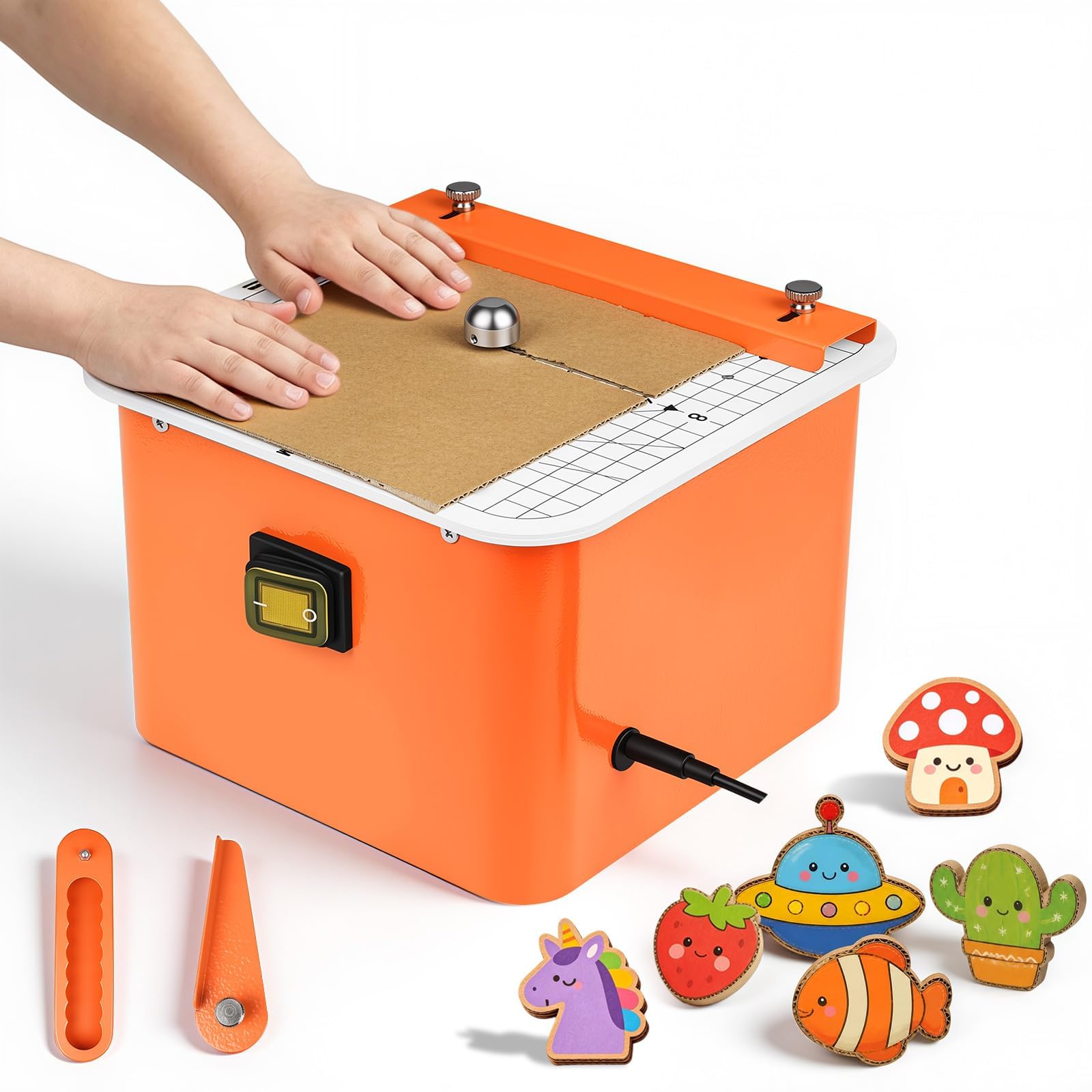 Cortador De Cartón Seguro Para Niños: Sierra Eléctrica Chomp De 45w Sin Hoja. Corta Con Precisión Cartón De 4Mm. Herramienta Stem Ideal Para Maquetas 3d Y Proyectos Escolares
