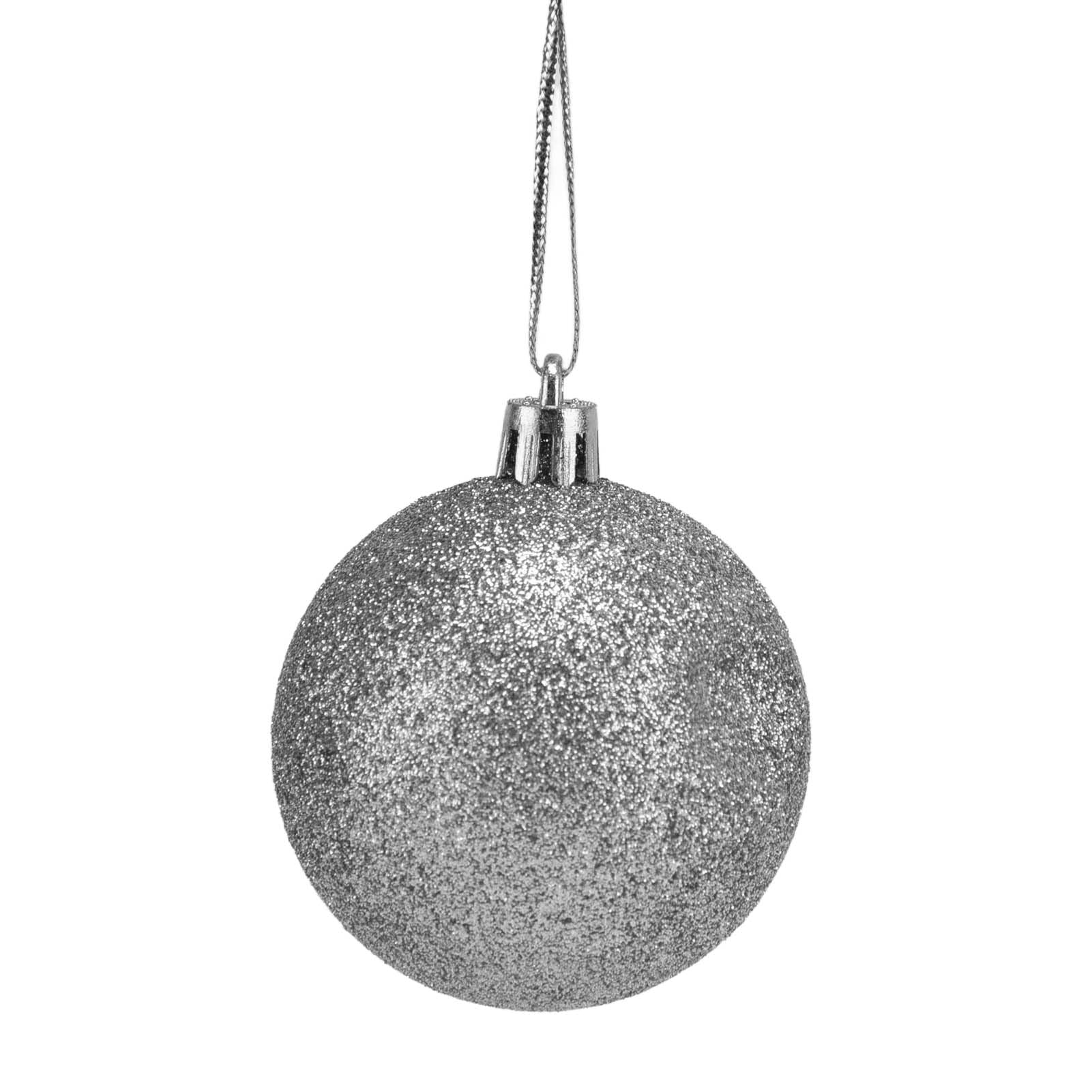 Juego de 100 bolas de Navidad, decoraciones colgantes de temporada, bolas de Navidad de plástico inastillables, juego a granel para decoración de árbol de Navidad (plateado)