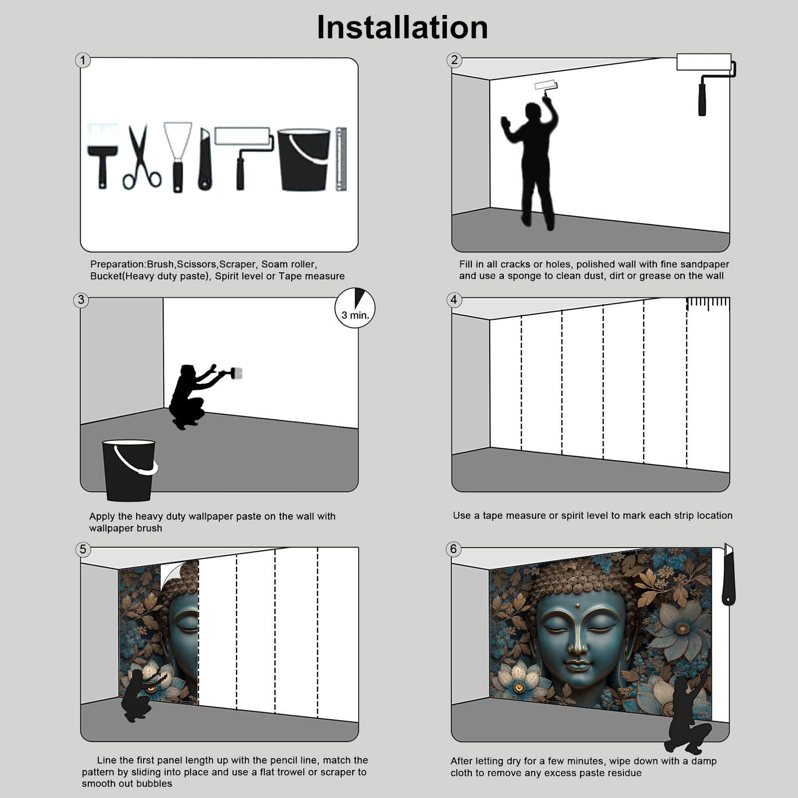 Carta Da Parati Fotografica Scultura Floreale Zen 3D Panorama Piante Bronzo, Paesaggio Lusso Per La Meditazione Carta Per Pareti Soggiorno Camera Da Letto Fotomurali In Tessuto Non Tessuto, 400X280Cm