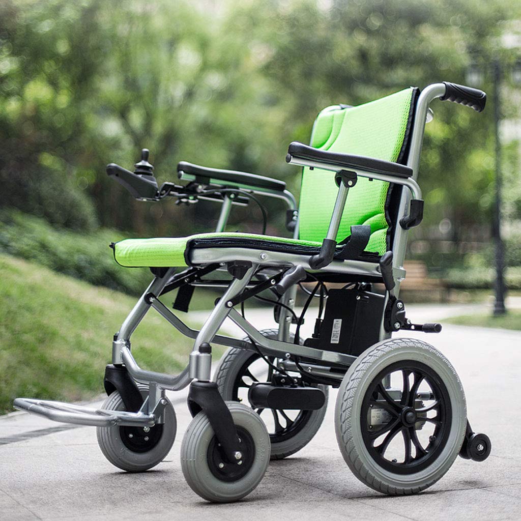 Silla de ruedas eléctrica ligera, se abre y se pliega en 1 segundo, la silla eléctrica más compacta con rango de 12 millas para personas mayores discapacitadas - Silla de ruedas eléctrica o manual