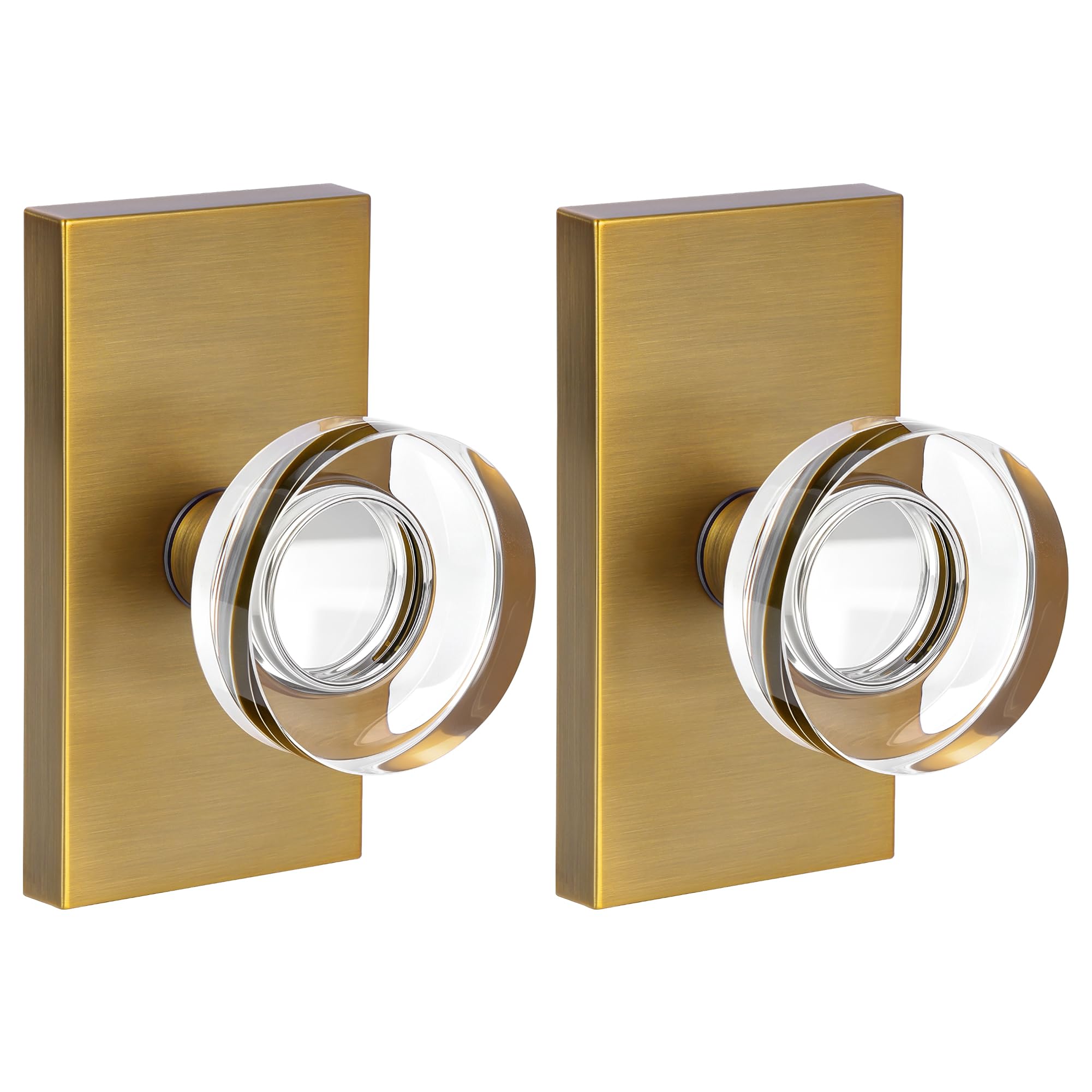 Black Glass Door Knobs with Lock - Privacy & Style -23