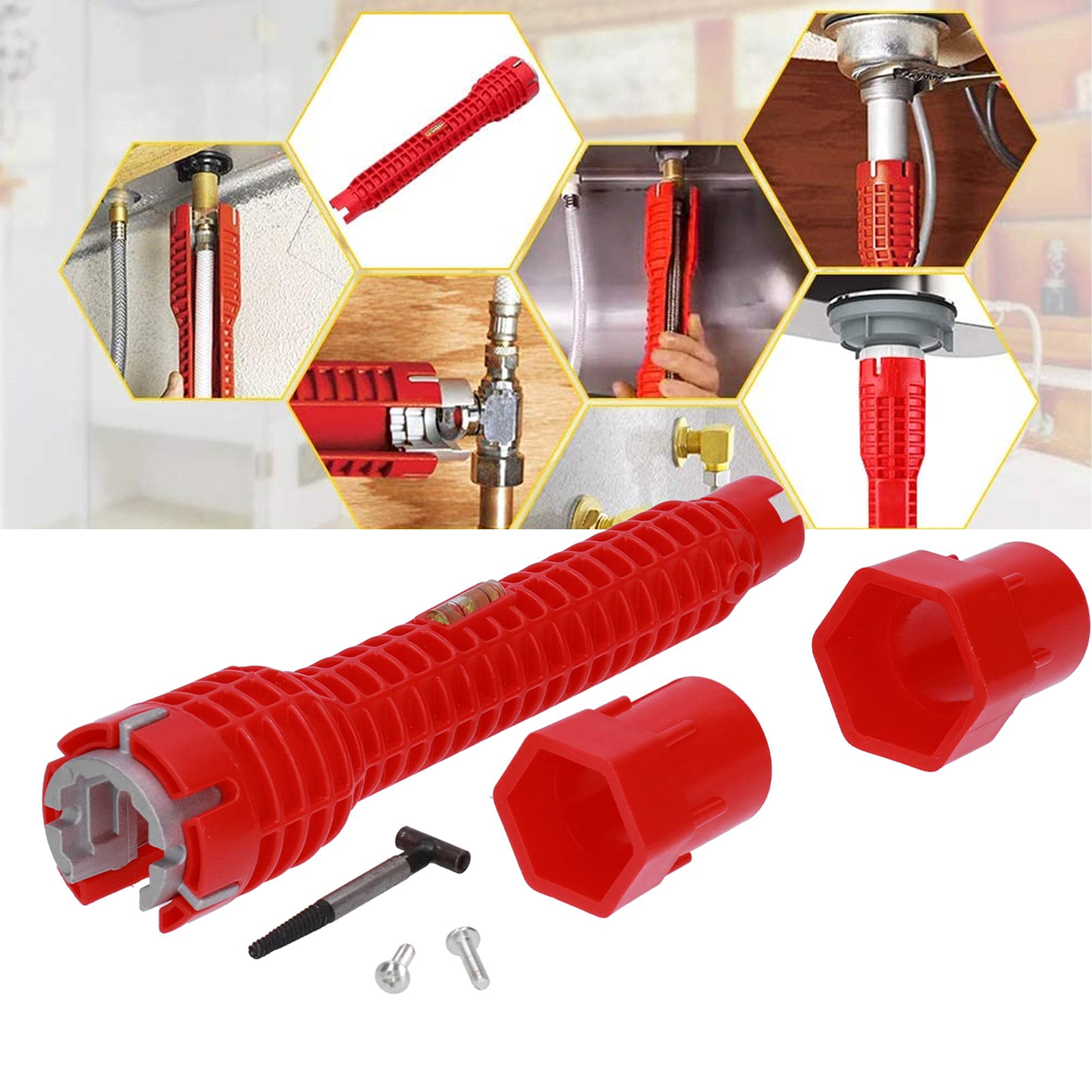 Juego De Llaves Para Tuercas De Grifo 8-14mm - Herramienta De Fontanería Para Fregaderos Y Lavabos | Incluye 6 Adaptadores