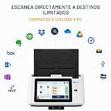 Raven Pro - Escáner de documentos - Gran pantalla táctil LCD, alimentador dúplex a color de alta velocidad (ADF), escaneo inalámbrico a la nube, WiFi, Ethernet, USB, para hogar u oficina