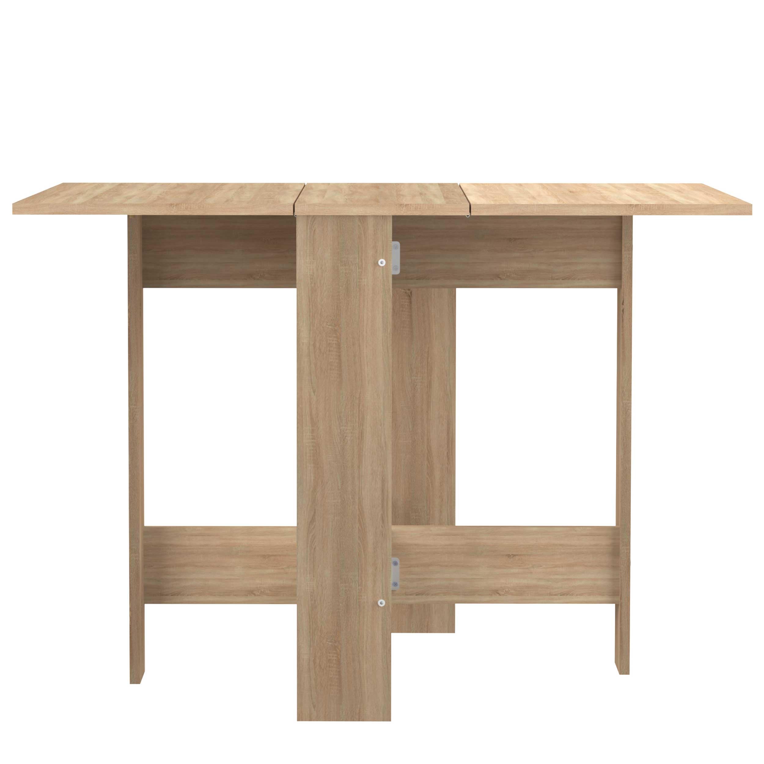 Table pliante bois rabattable Symbiosis Papillon 103 cm chêne