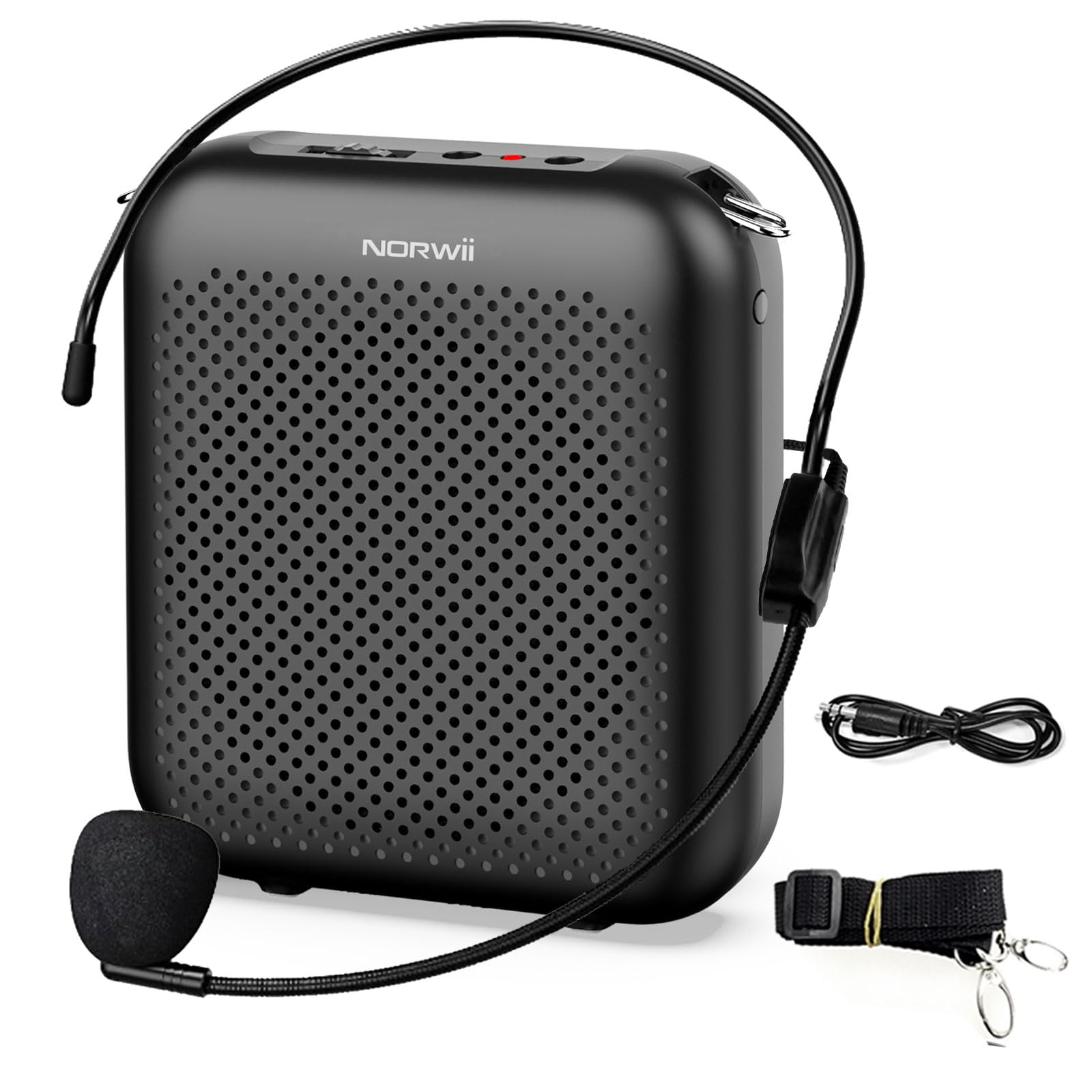 Amazon | Norwii ポータブル拡声器、小型音声増幅器、有線マイク、USB