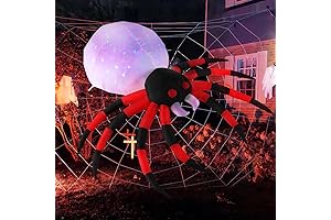 Inflatable Giant Spider Halloween Decoration with Magic Lights