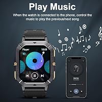 MIGOUFIT C28 Férfi Okosóra Bluetooth Hívással, 2.02" Érintőkijelzővel, 100+ Sportmóddal, Pulzusmérővel, Alvásfigyelővel, 1ATM Vízálló, Andro 6