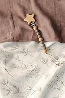 Vista 9 de Little Jump Manta de muselina para bebé, manta suave y sedosa para bebé, manta suave para recibir bebé, manta neutra (paquete de 2, mora)