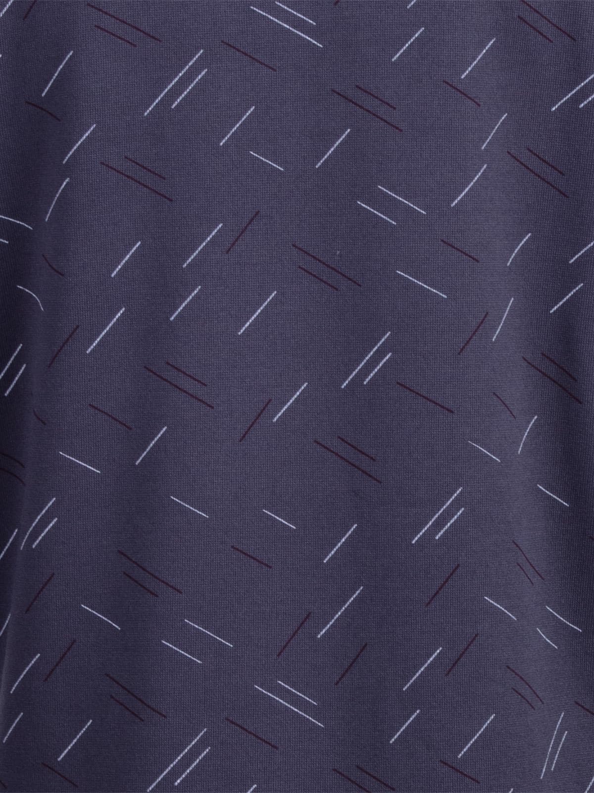 Chemise de nuit thermique à manches longues pour homme - Design lignes - Poche poitrine - Boutonnière - Taille M à 3XL