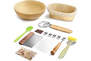 Sourdough Bread Baking Supplies, Banneton Proofing Basket Set