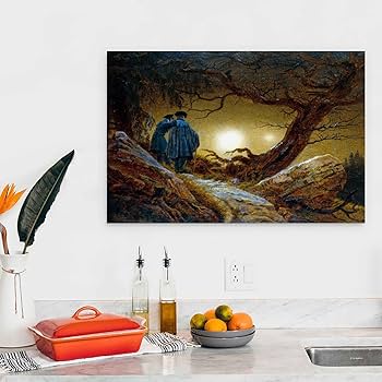 Amazon.co.jp: カスパー・ダーヴィト・フリードリヒ「月を眺める二人の Amazon.co.jp: カスパー・ダーヴィト・フリードリヒ「月を眺める二人の