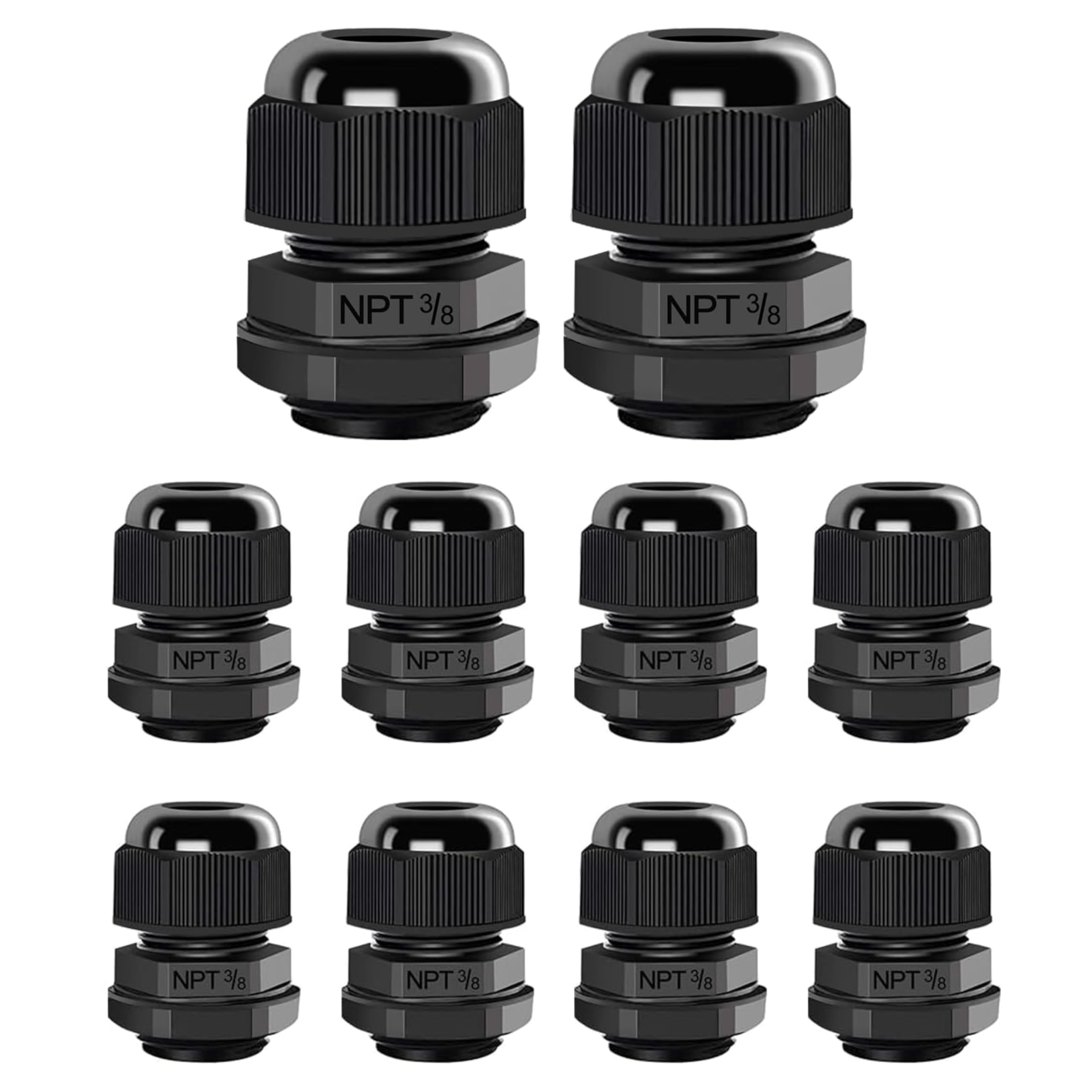 Waterproof Cable Glands - 10 Pack PG11 -19