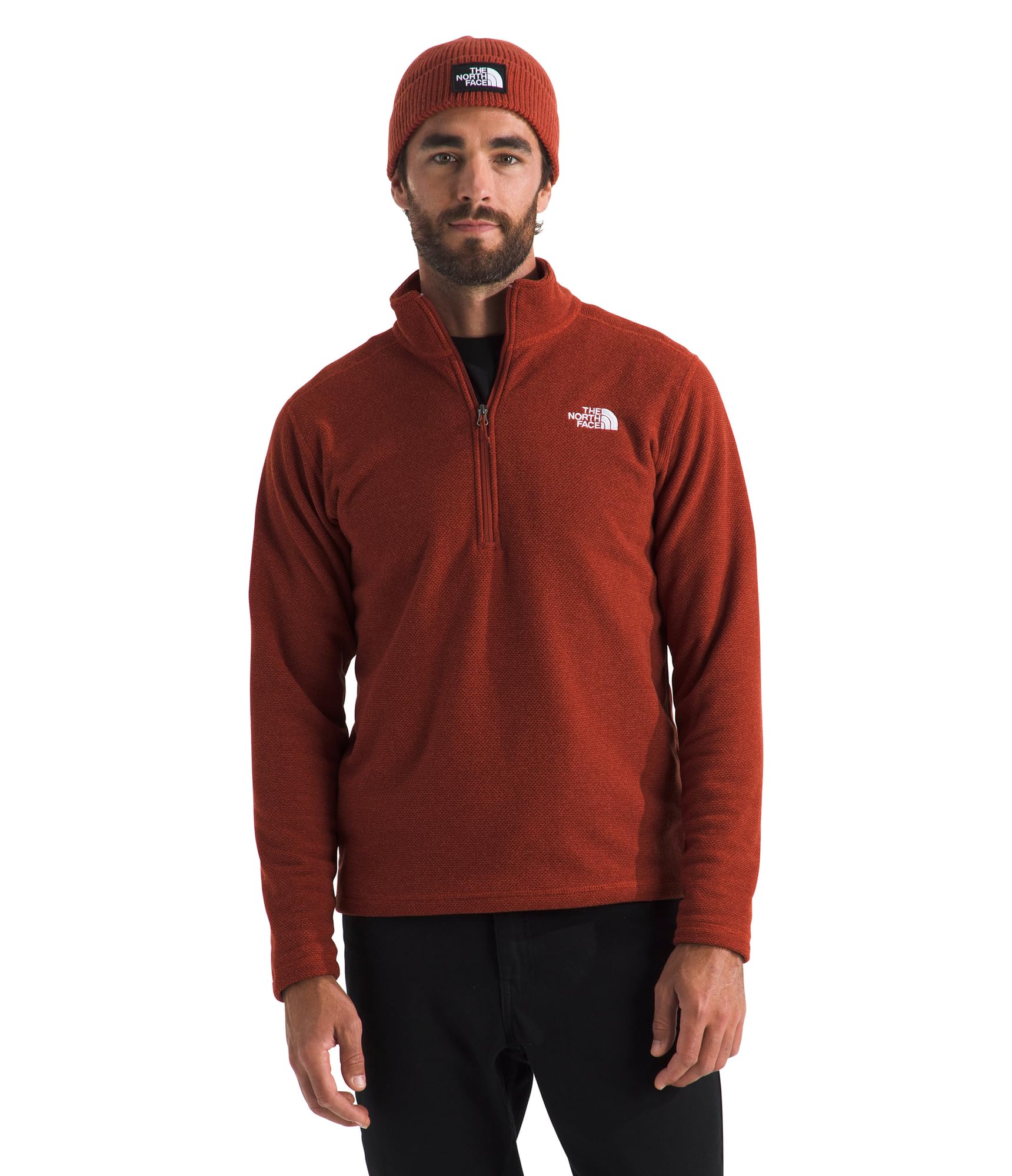 The North Face Men's Textured Cap Rock Quarter Zip Pullover - 1/4 Zip Fleece Jacket with a Classic Fit & Embroidered Logo