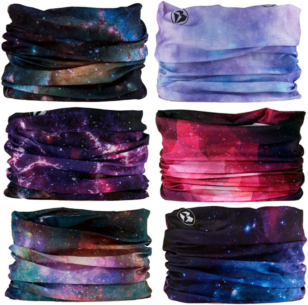 12PCS/9PCS/6PCS Headband Bandana - Face Shield Headwrap Scarf Neck Gaiter Hair Band