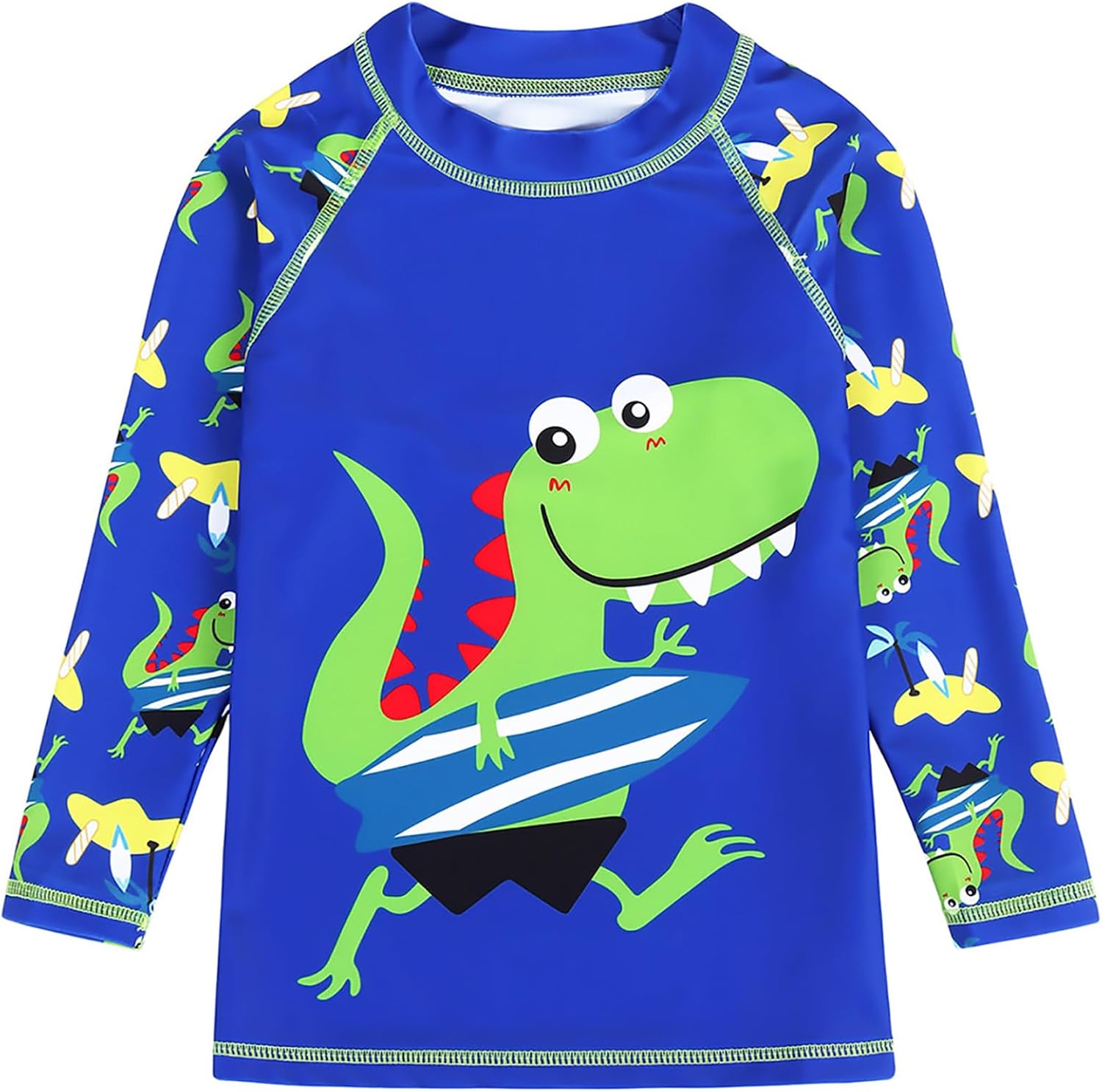 AIWUHE Toddler Boys Swimsuit 2 Piece Rash Guard Swimsuits with Swim Trunk Long Sleeve Bathing Suit Sunsuit Swimwear Sets 1-7Y - Image 3