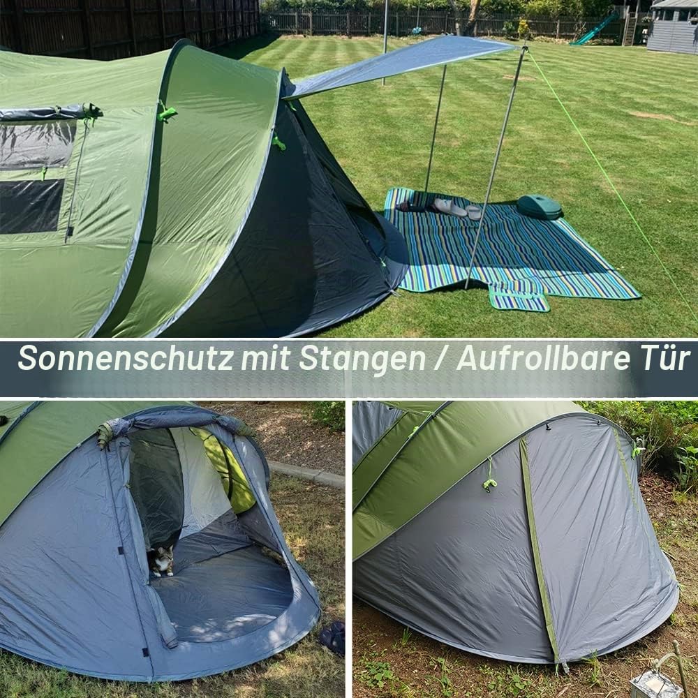 zelt denali 6 personen aufbauanleitung AYAMAYA Pop-Up-Zelte für – Doppelschichtiges, wasserdichtes Sofortzelt mit Vorraum und Veranda, großes Familienzelt, automatischer Aufbau für 4–6 Personen, Camping, Wandern (Stangen im Sport & Freizeit Extra Large Fjällräven Abisko View 2 Power:-6.00
