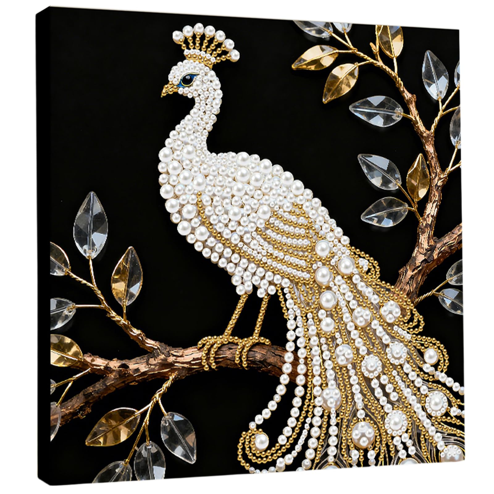 Kit de pintura de perlas DIY de pavo real para relajación y mindfulness 8