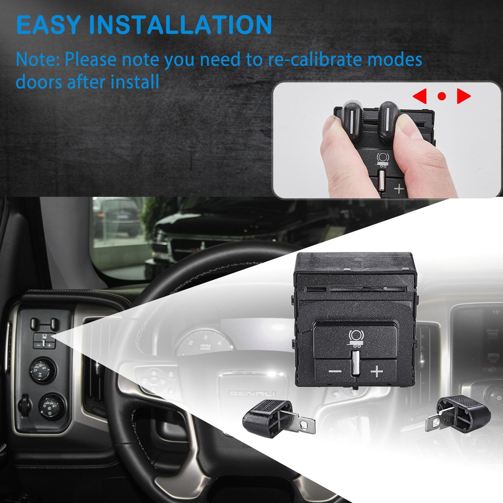 Trailer Brake Control Switch Replacement For GM Trucks & SUVs 2014-2020 - Fixes Service Trailer Brake System Warning