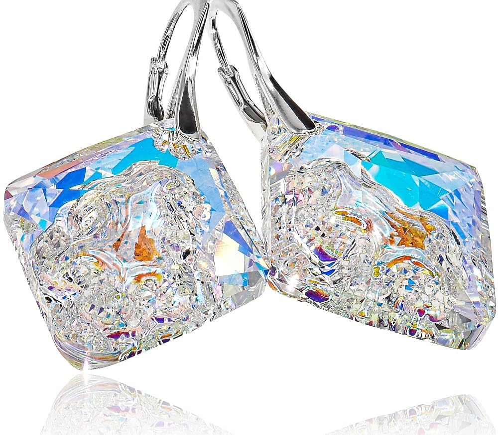 Boucles d'oreilles originales anti-allergie argent 925 Arande Aurora