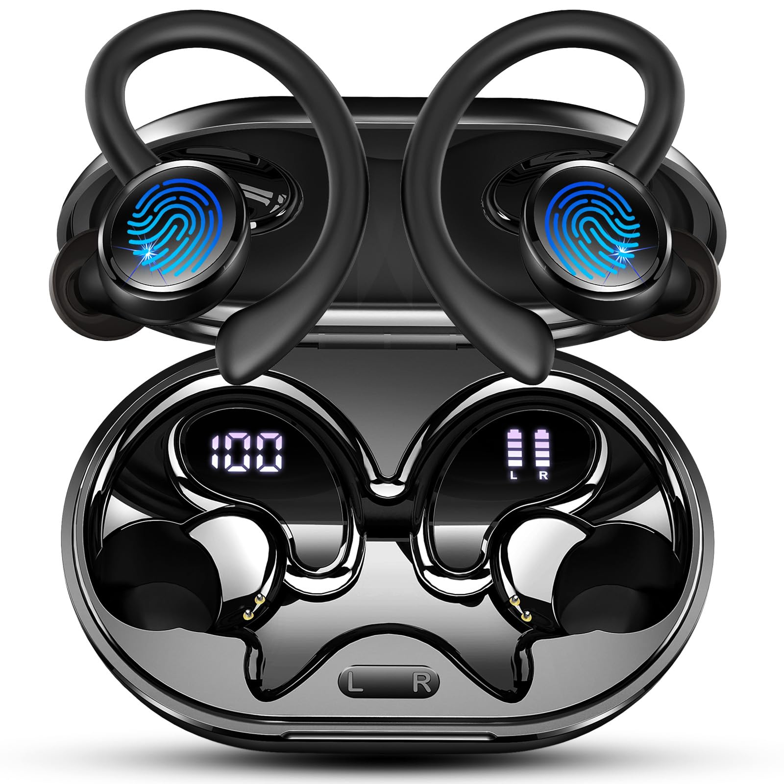 2026 Kopfhörer Kabellos Bluetooth 5.4, Bluetooth Kopfhörer, 4 ENC Noise Cancelling Mics, 50 Std Spielzeit, HiFi Stereo, In Ear Kopfhörer Kabellose Kopfhörer, IP7 Wasserdicht, Ohrhörer mit LED Anzeige
