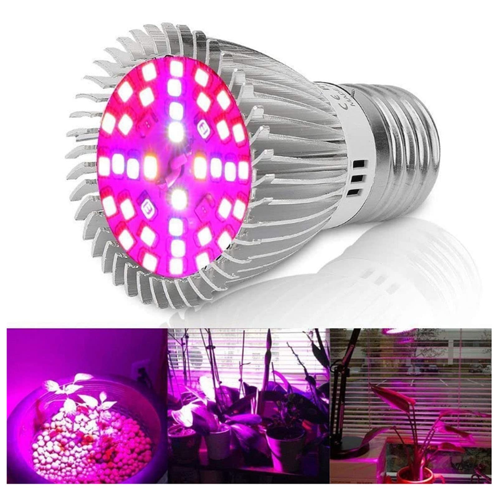 20W żarówka LED do uprawy, żarówki roślinne pełne spektrum dla roślin domowych wysiew Bloom ogród szklarniowy rośliny hydroponiczne