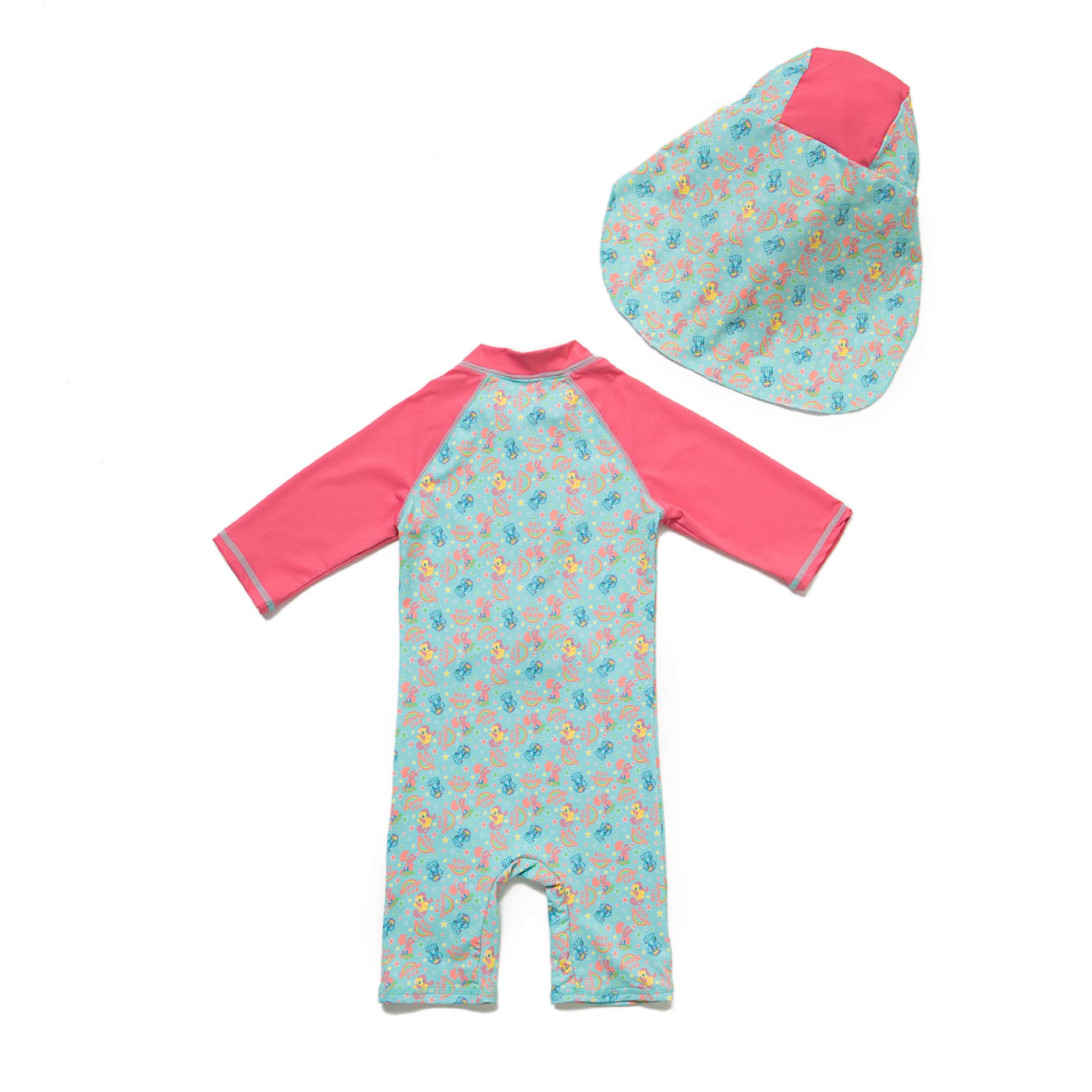 BONVERANO Bébé Maillot de Bain Une pièce à Manches Longues pour bébés Filles Protection UV 50+ One Zip