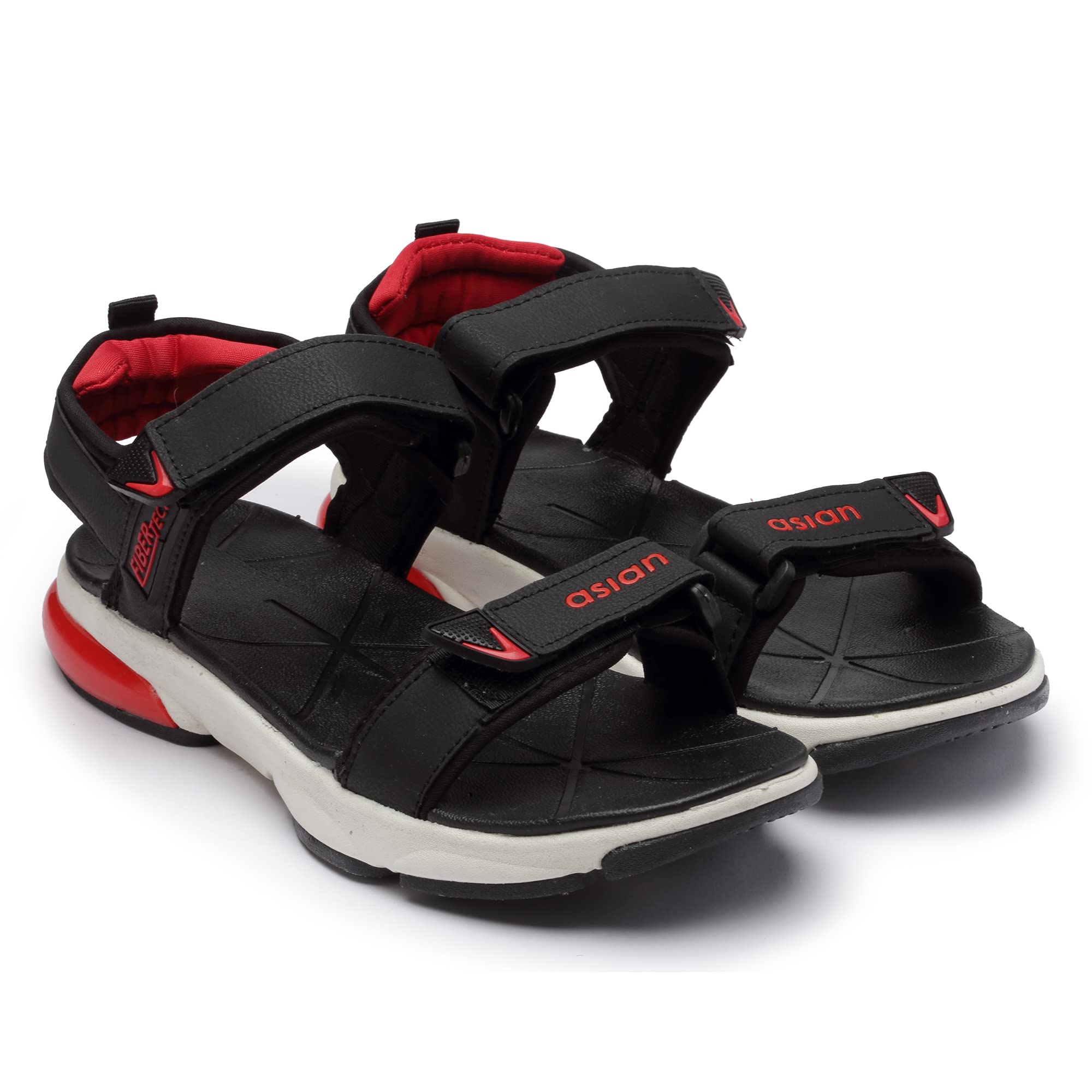 ASIAN Mens Joyo-04 Casual Phylon Sandals | Lightweight Slip-On Party,Office,Walking & Daily Used Sandals for Mens & Boys Black RED (B0C1K9XTQY) Amazon Price History, Amazon Price Tracker