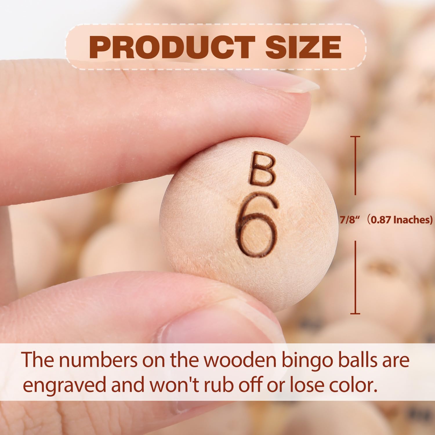 S & S wereldwijd W9509 houten bingoballen (75 stuks S & S wereldwijd W9509 houten bingoballen (75 stuks