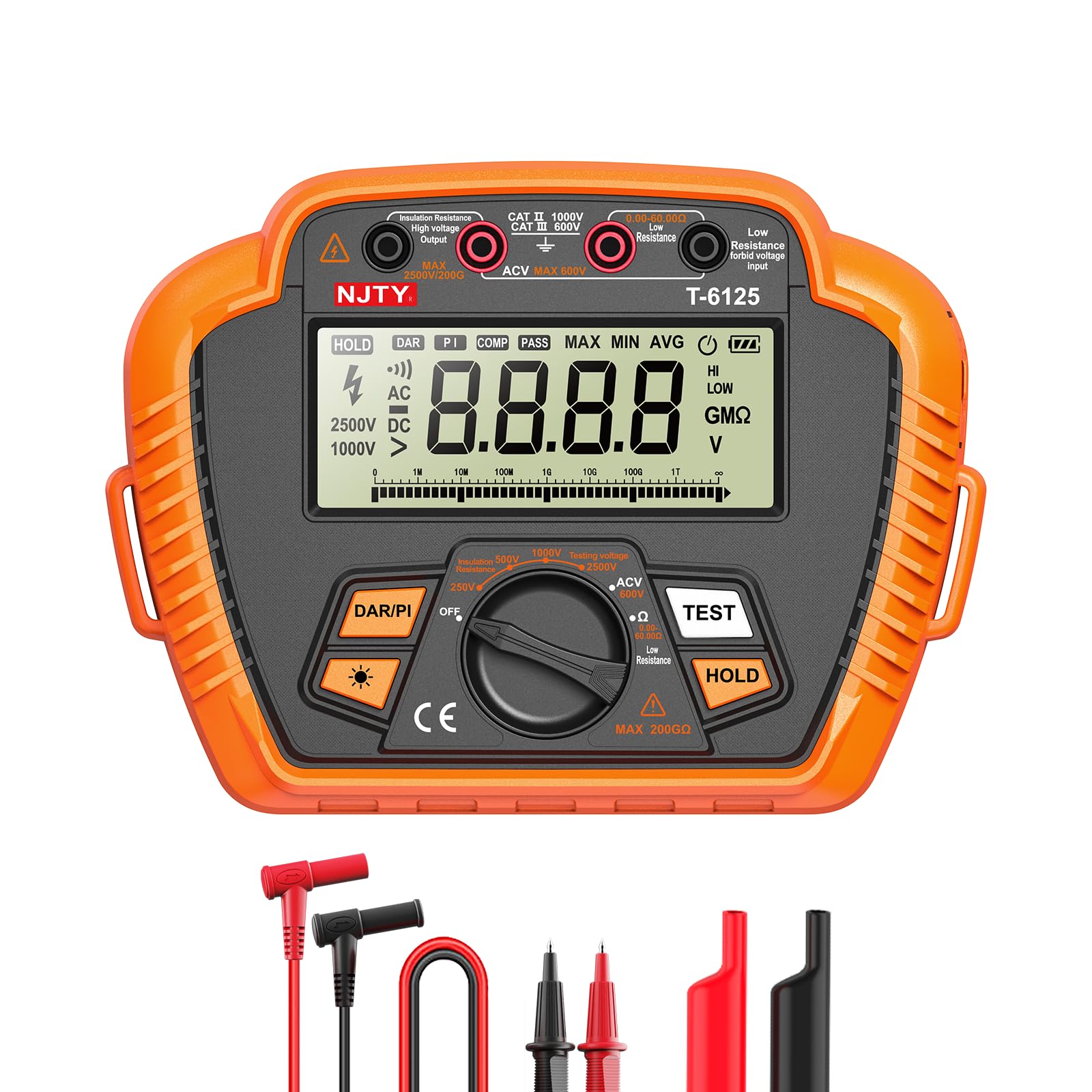 NJTY T6125 Insulation Resistance Tester - 2500V -1