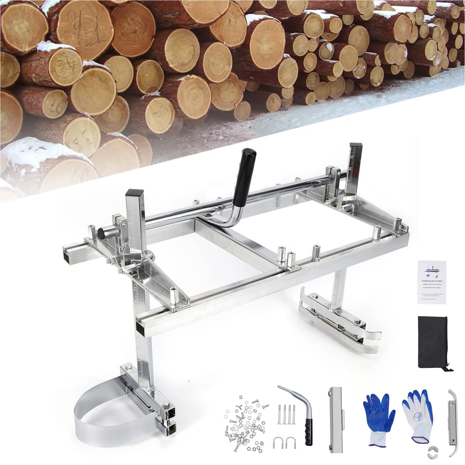 Aserradero móvil para motosierra, profesional Chainsaw Mill motosierra móvil aserradero de madera ayuda para motosierra 14"-28" Accesorios Herramientas para bloque jardín al aire libre
