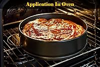 Vista 8 de Tellshun - Molde de 10 Pulgadas para Tartas de Resorte con Papel Pergamino Antiadherente de 50 Piezas, Molde Redondo para Hornear con Fondo